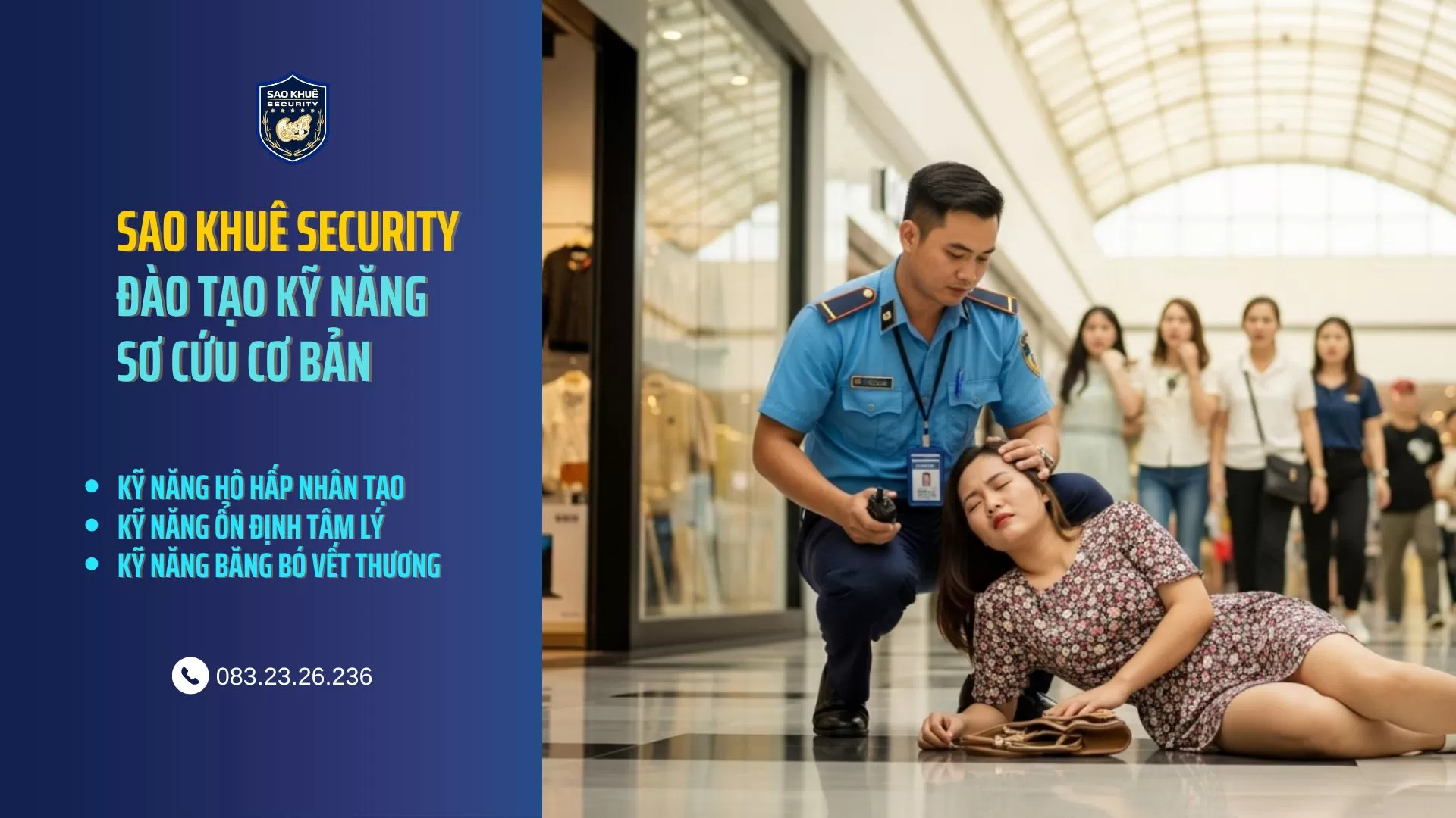 Đào tạo kỹ năng sơ cứu cho nhân viên bảo vệ Sao Khuê